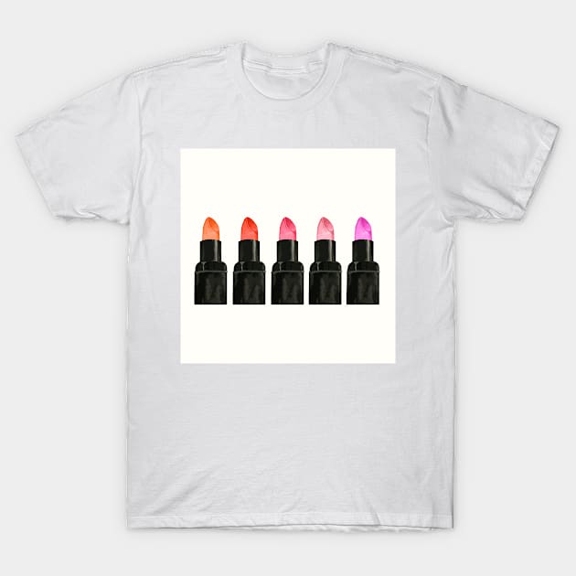 Watercolor Lipstick T-Shirt by NewburyBoutique